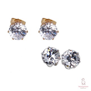 Bông tai đính kim cương giả lấp lánh thiết kế đơn giản nữ tính