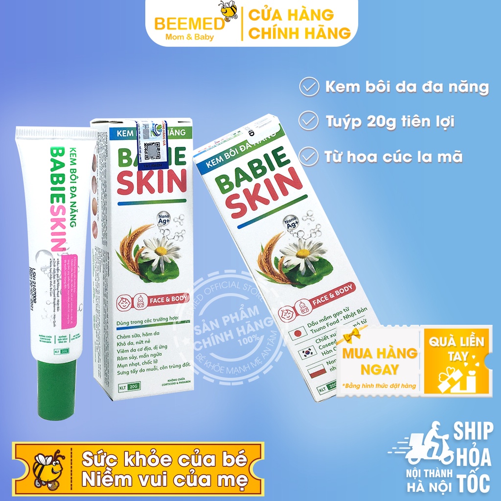 Kem Tintin giảm hăm, rôm sảy và ngứa da cho bé từ thảo dược, rau má và Nano bạc - Dùng được cho trẻ sơ sinh
