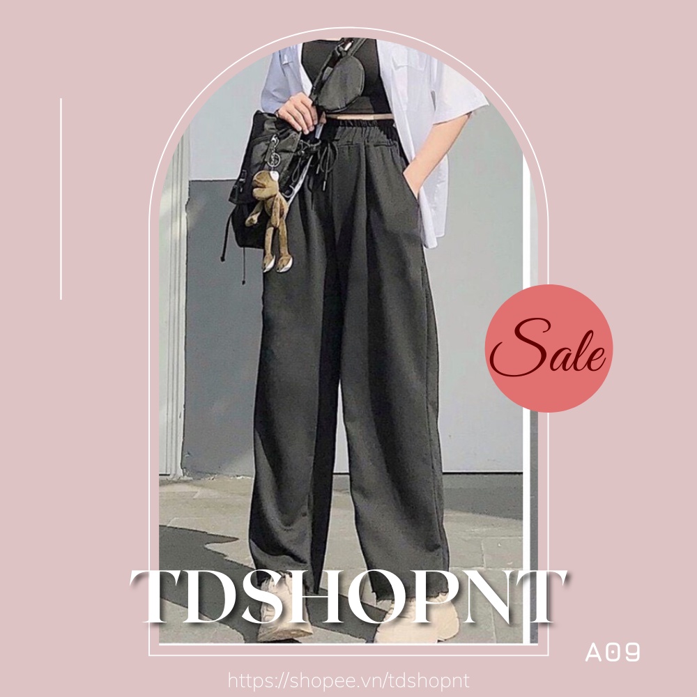 Quần Ống Rộng Quần Da Cá Nữ Quần Ống Suông Baggy Thun Cao Cấp | Tdshopnt - Q09