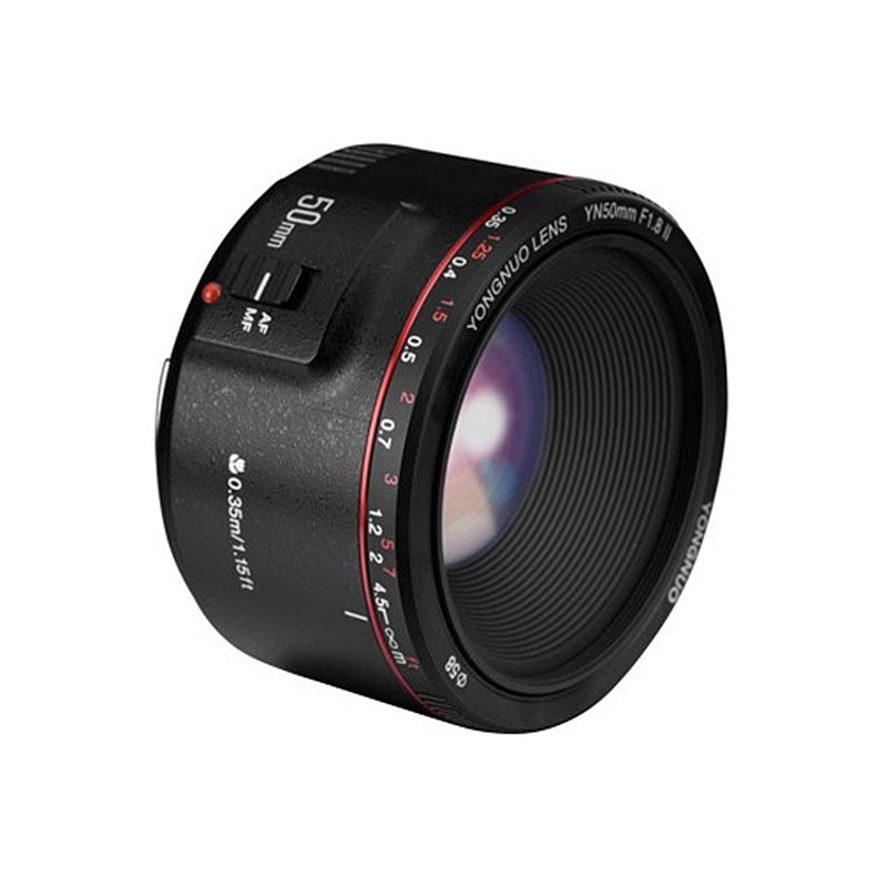 Ống Kính Yongnuo 50 F1.8 II For Canon Chính Hãng (Tặng lens hood + bộ vệ sinh)