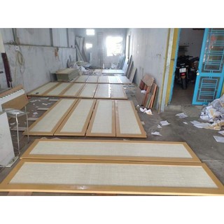 Mành mây caro khổ 60 tẩy trắng