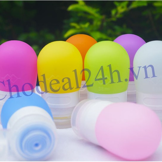 Combo 2 Bình đựngt mỹ phẩm silicon 38ml và 80ml (hồng)