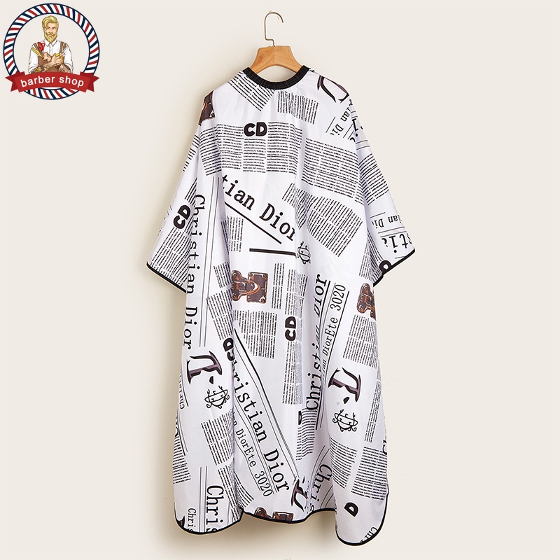 Áo Choàng Cắt Tóc Poly Pongee In Hình Tờ Báo Thời Trang