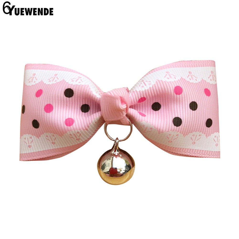 Vòng cổ đính nơ và chuông đáng yêu cho thú cưng