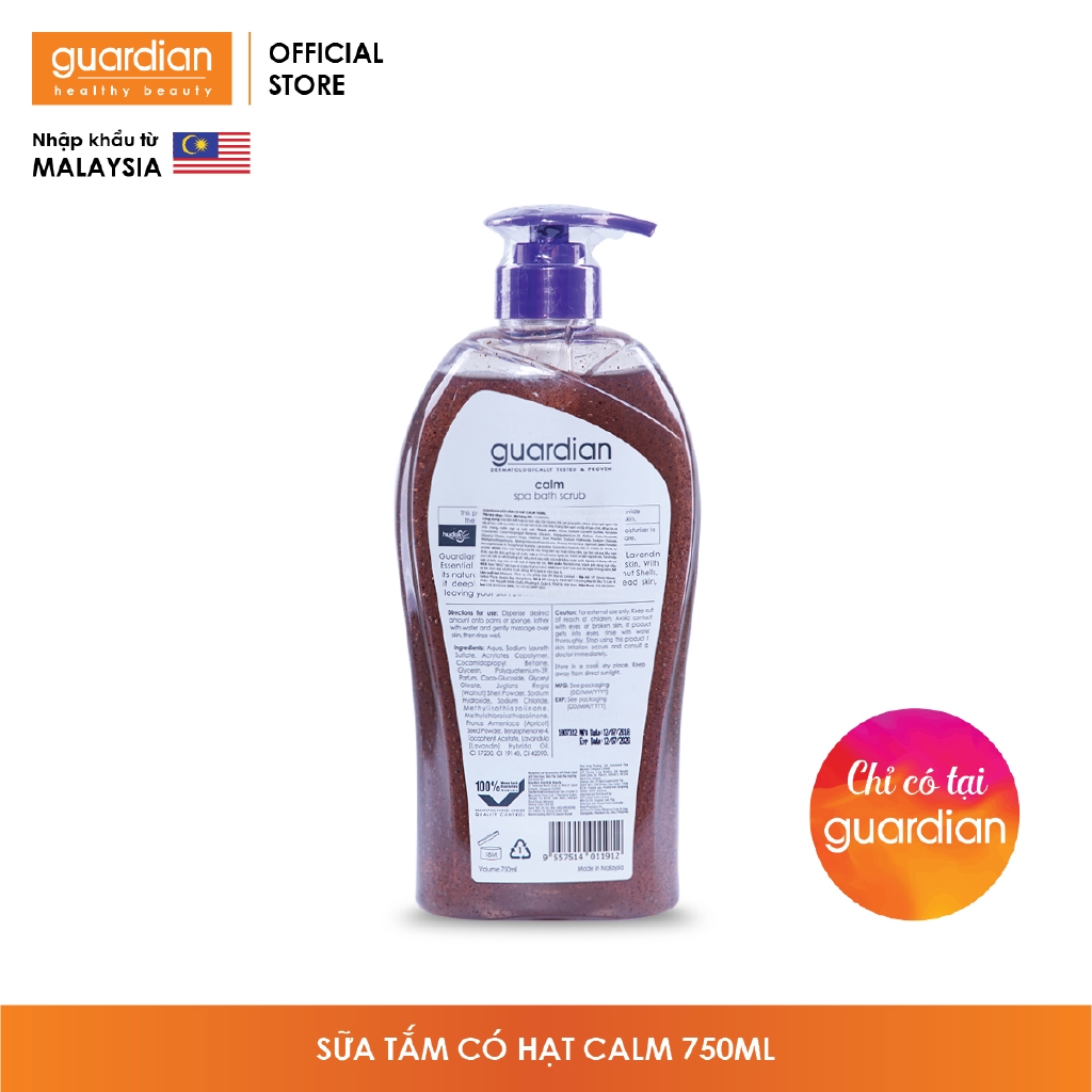 Sữa tắm Guardian có hạt Calm 750ml