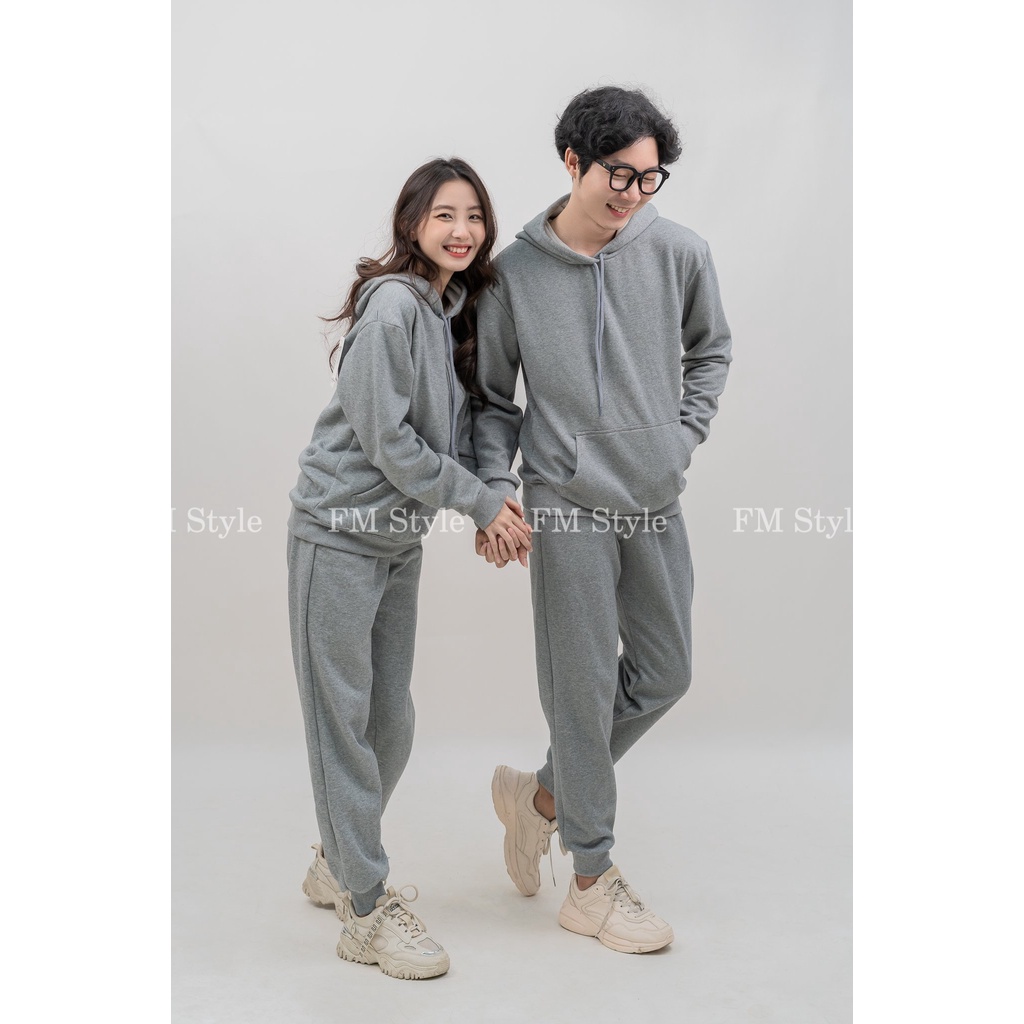 Set đồ bộ nỉ FM Style unisex nam nữ áo hoodie phối quần jocker năng động thời trang thu đông 211111111 | BigBuy360 - bigbuy360.vn