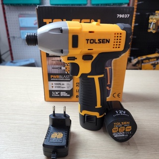 Combo máy bắt vít tolsen 79037 và pin 12v tolsen 79039