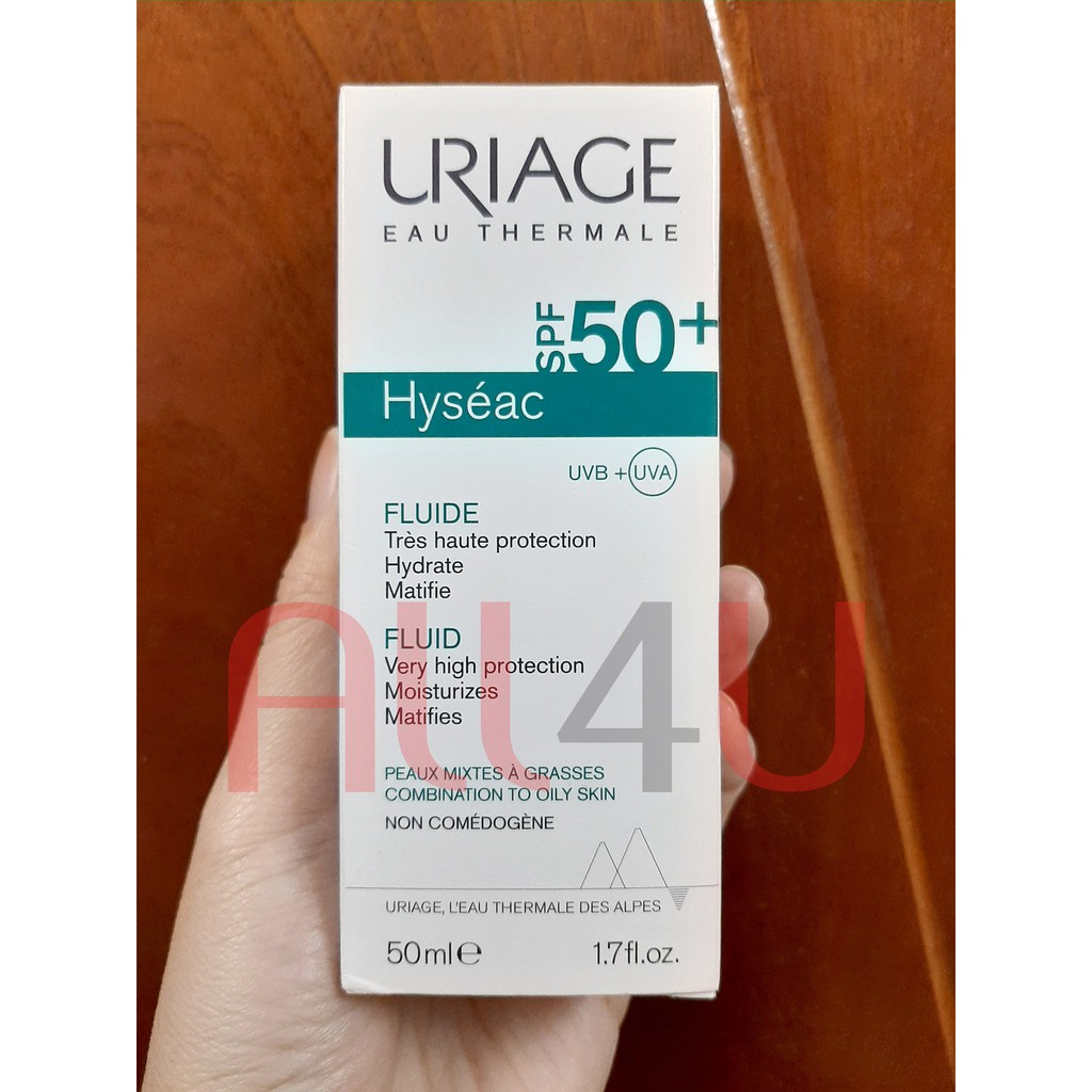 [TEM CTY] Uriage Hyséac Fluide SPF 50+ 50mL - Kem Chống Nắng Dành Cho Da Dầu Và Mụn.