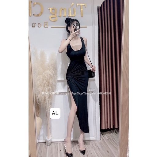 Váy body xoắn hông