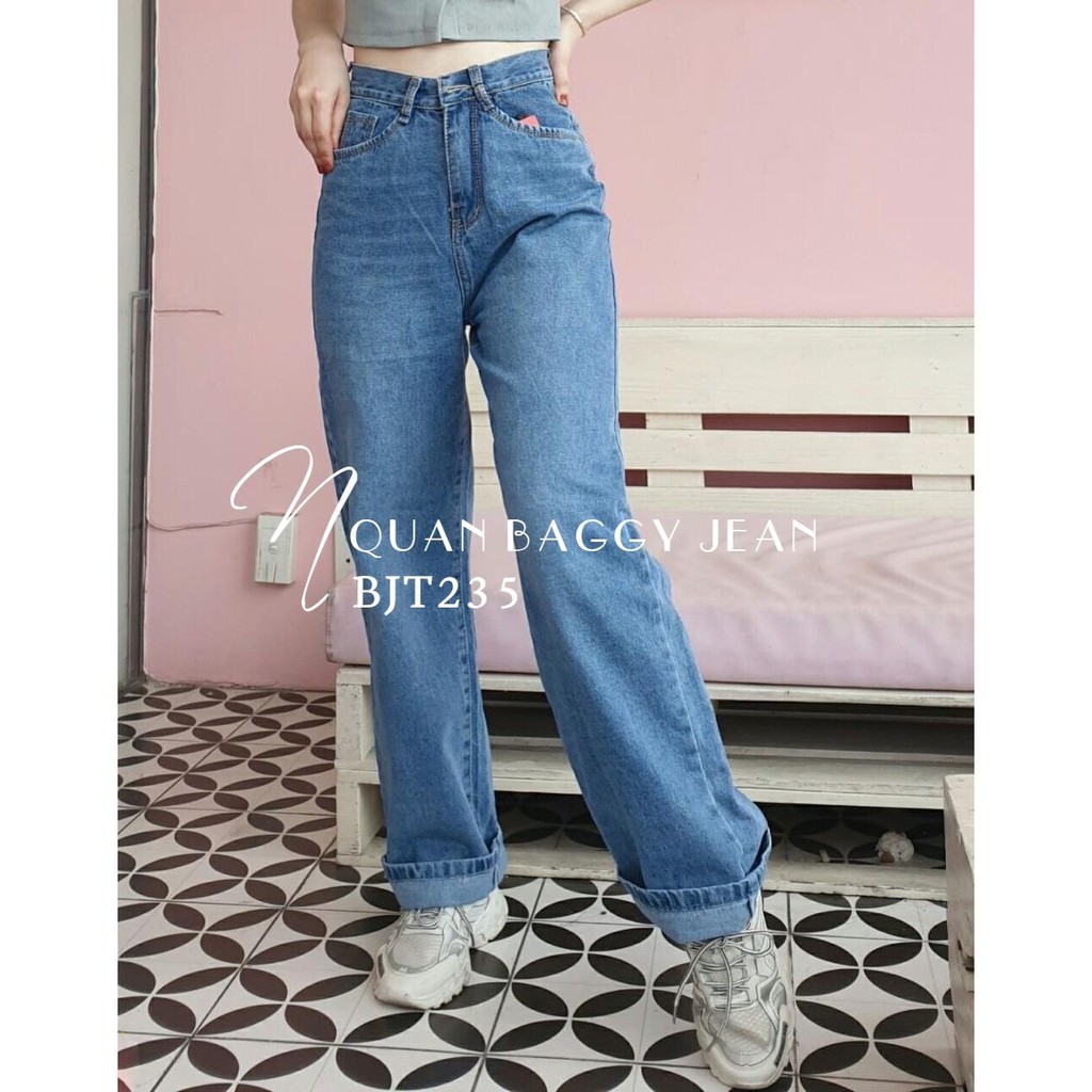 HÀNG ĐẸP ⚡QUẦN BAGGY ỐNG SUÔNG PHOM CHUẨN CỰC CHẤT BJT235 ⚡ ẢNH THẬT⚡ BAGGY BÒ NỮ PHOM SUÔNG