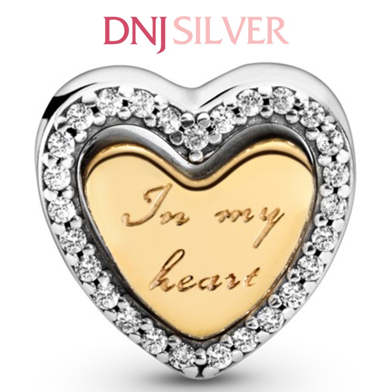 Charm bạc 925 cao cấp, hàng chuẩn bạc - Charm In My Heart Split Heart thích hợp để mix vòng tay charm - DN260