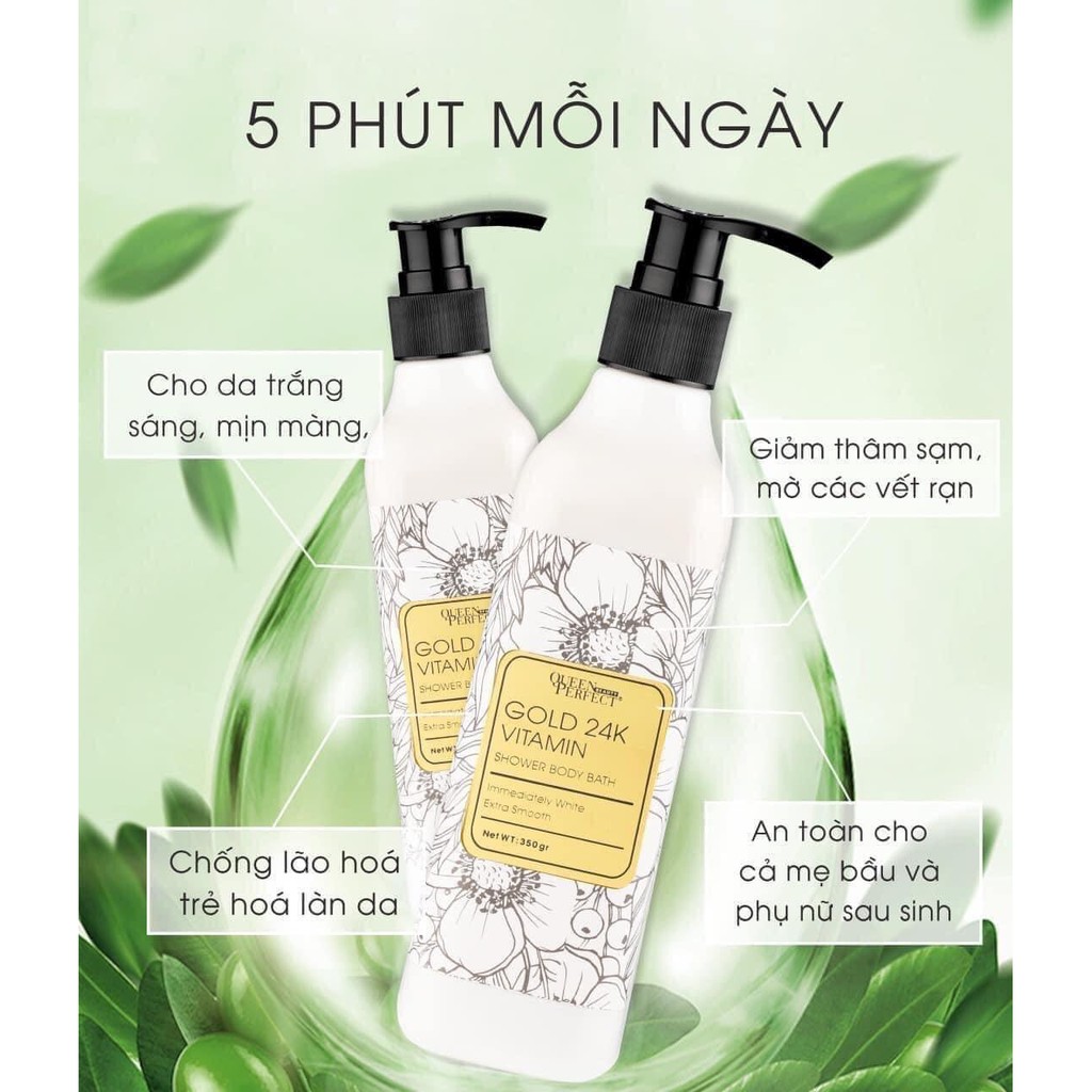 Sữa tắm trắng da GOLD 24K Queen Perfect | BigBuy360 - bigbuy360.vn