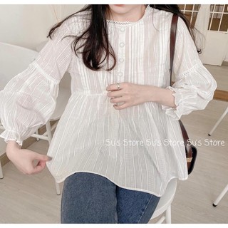 ẢNH THẬT ÁO BBD BỌC CÚC TAY LỠ ( Bu.Store )