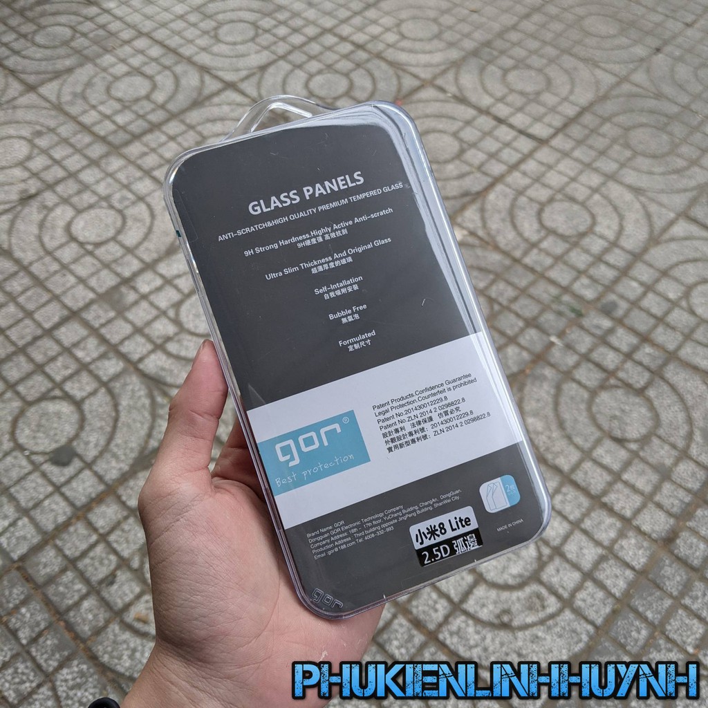 Xiaomi Mi 8 Lite_Cường lực GOR chính hãng trong suốt không Full màn.