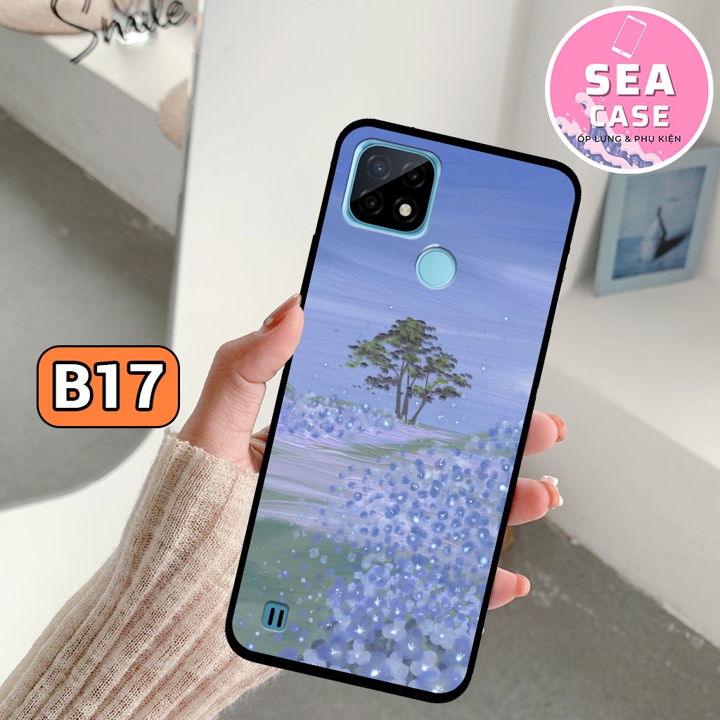 Ốp lưng Realme C21Y - C25Y - C21, Ốp điện thoại in hình hoa vintage,basic,nhẹ nhàng – lưng nhựa viền dẻo
