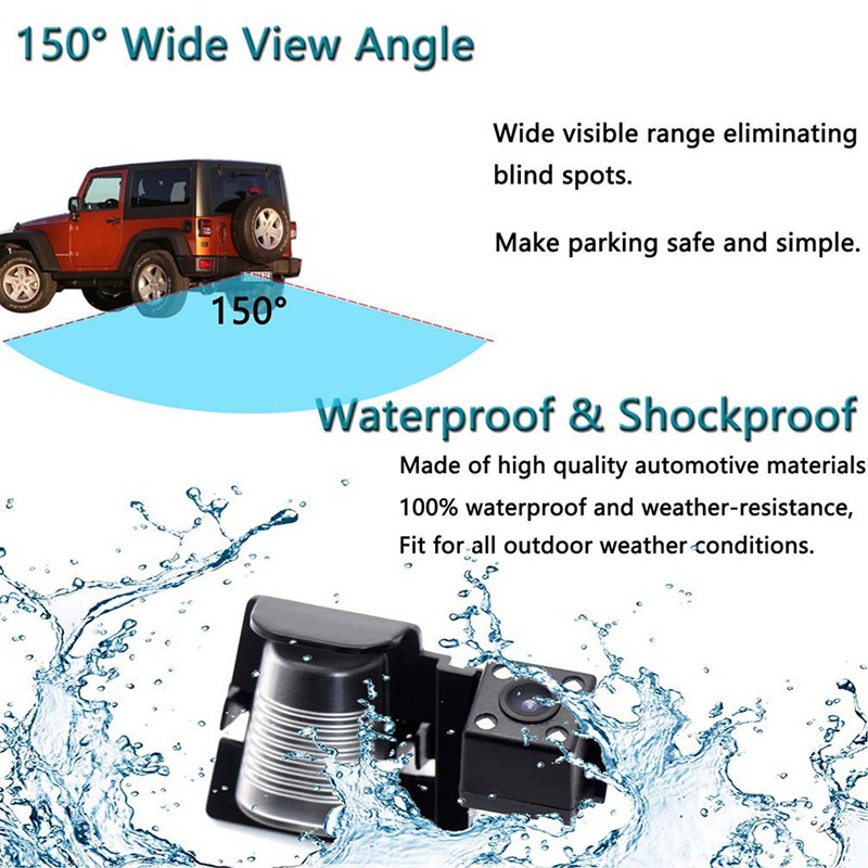 1 Camera Lùi Xe Cho Jeep Wrangler 2007-2018 Chống Thấm Nước
