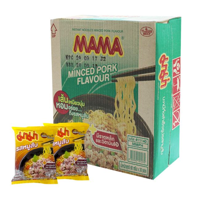 ( DATE T8/2022) Mì thái Mama thịt bằm (60g ×30 gói)