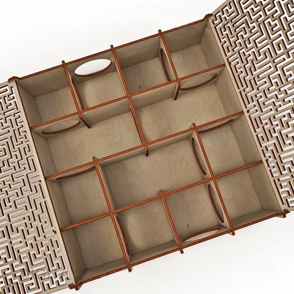 Mô Hình Hộp Mê Cung Gỗ Lắp Ráp Cho Chuột Hamster Size 26*26*7 cm