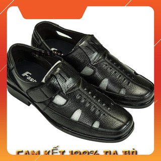 [hot] giày hè giày rọ nam da bò 2019