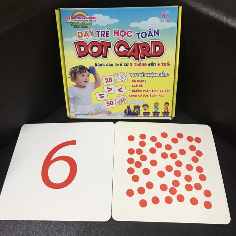 Thẻ dot card học toán cho bé | Thẻ chấm phát triển tư duy cho bé từ 0 tháng - 6 tuổi