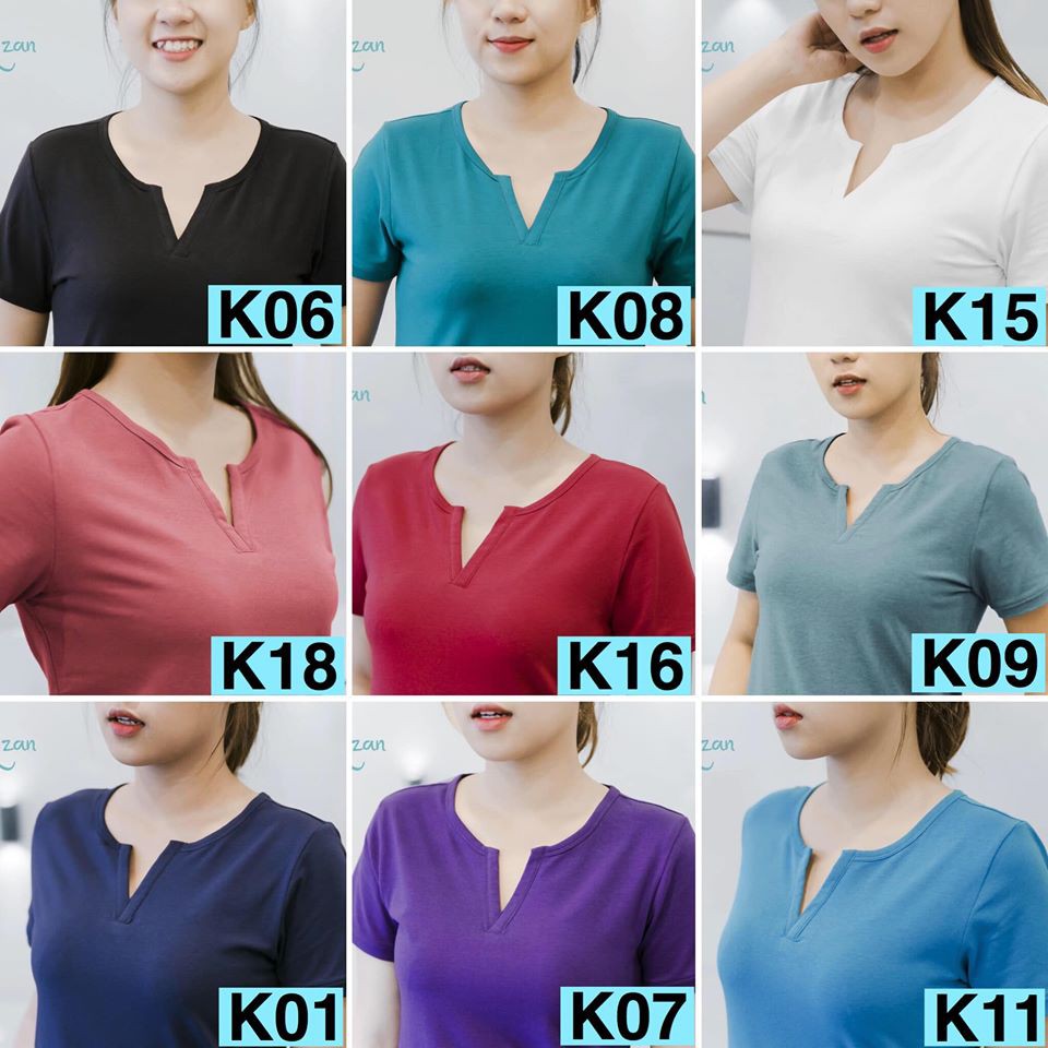 Áo thun cổ chìa khóa - Xanh cổ vịt | BigBuy360 - bigbuy360.vn