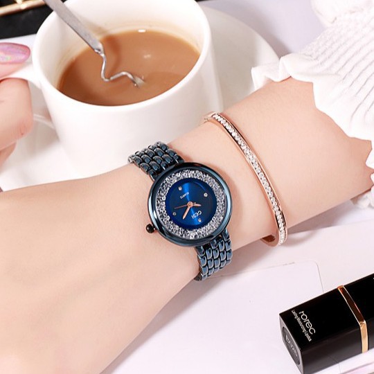 Đồng hồ nữ GEDI 72029 dây thép viền đá sang trong Bán lẻ giá sỉ