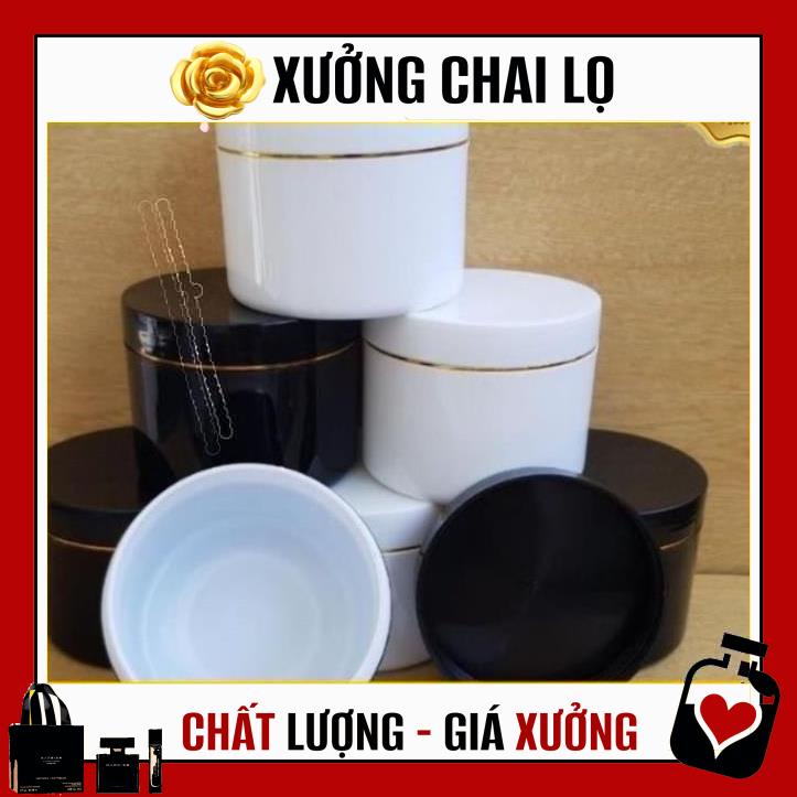 Hủ Đựng Kem ❤ TOP GIÁ RẺ ❤ Hũ đựng kem body trắng,đen 300g chiết mỹ phẩm , phụ kiện du lịch
