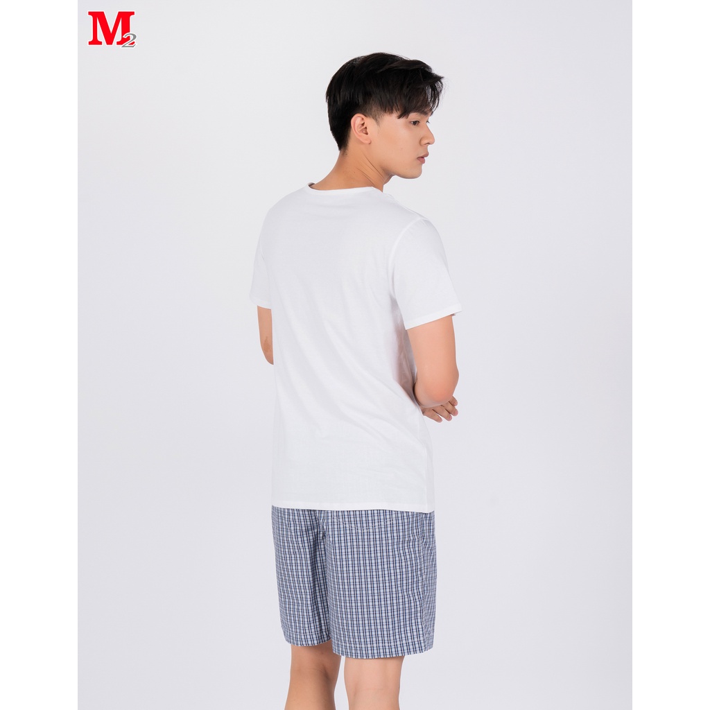 Áo cộc tay nam cổ tròn dệt kim màu trắng Walrus M020020 Thời trang M2 | BigBuy360 - bigbuy360.vn