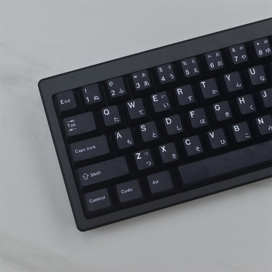 129 Phím GMK màu đen tối giản Keycaps Cherry Profile Nhật Bản PBT Dye Sub Bàn phím cơ Keycaps