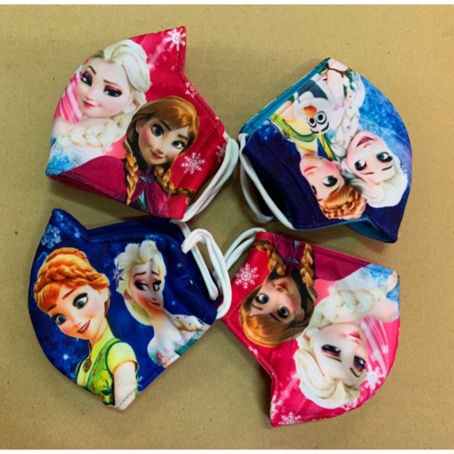 combo 5 cái khẩu trang 3d bé từ 3-5 tuổi