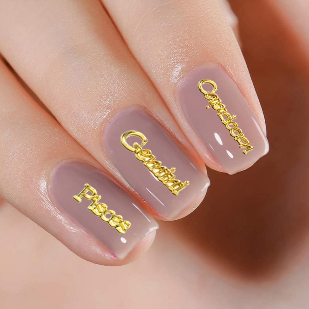 Miếng Dán Trang Trí Móng Tay 3D Bằng Hợp Kim DIY