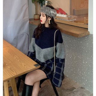 Áo Len Lông Cừu Phối Caro