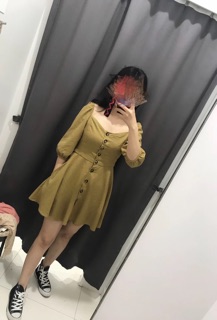 Váy vàng rêu zara ( kèm ảnh thật)