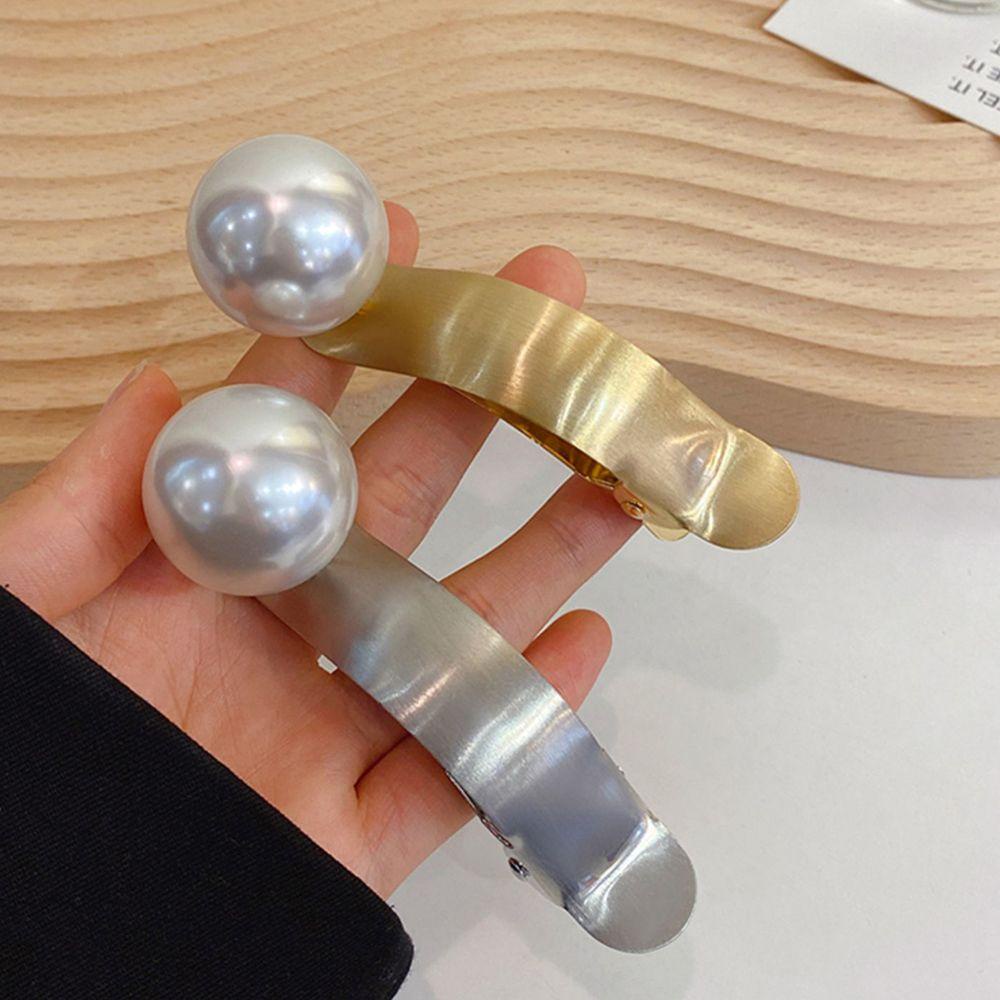 NICKOLAS Kẹp Tóc Mỏ Vịt Kim Loại Phong Cách Cổ Điển Thanh Lịch Dành Cho Nữ