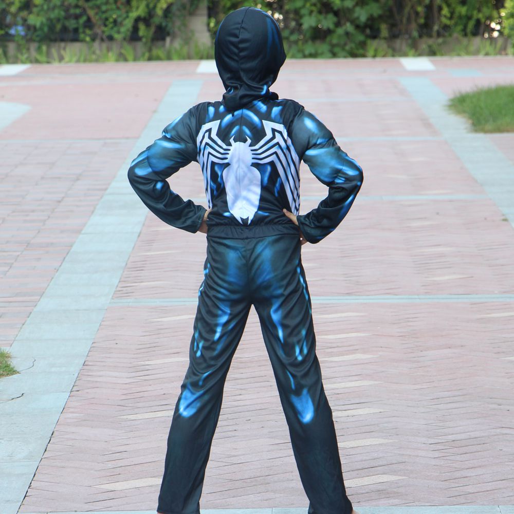 Set kid Venom Symbiosis Cosplay Costume Children Role-Playing Tights Muscle Jumpsuit