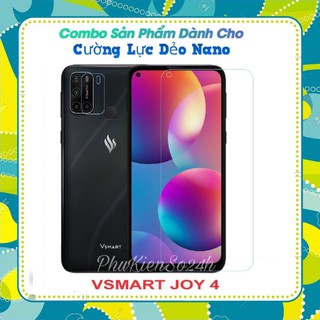 Cường Lực Nano Dẻo siêu bền + Kính Bảo vệ camera Vsmart Joy 4 kèm bộ phụ kiện dán