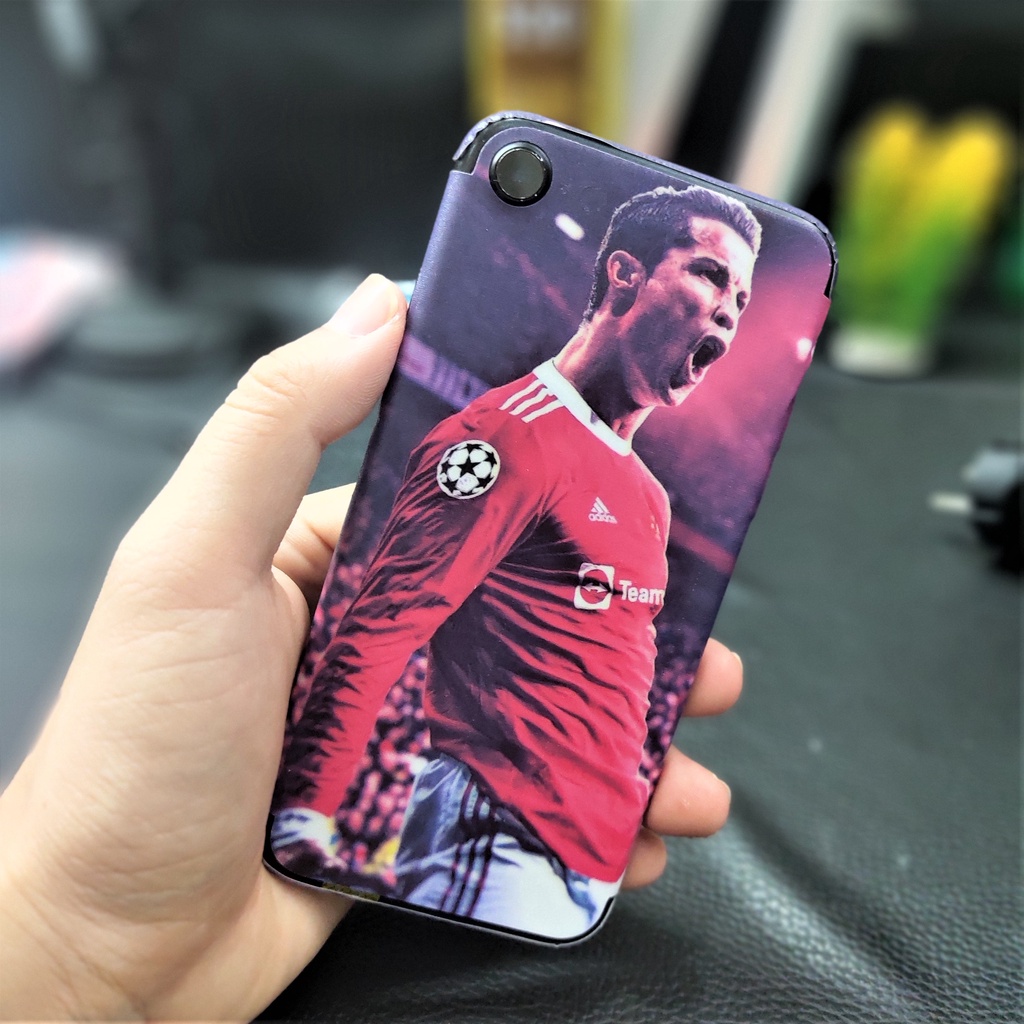 Miếng dán điện thoại hình RONALDO, Miếng dán skin CR7 bảo vệ máy, chống xước, lên màu đẹp.