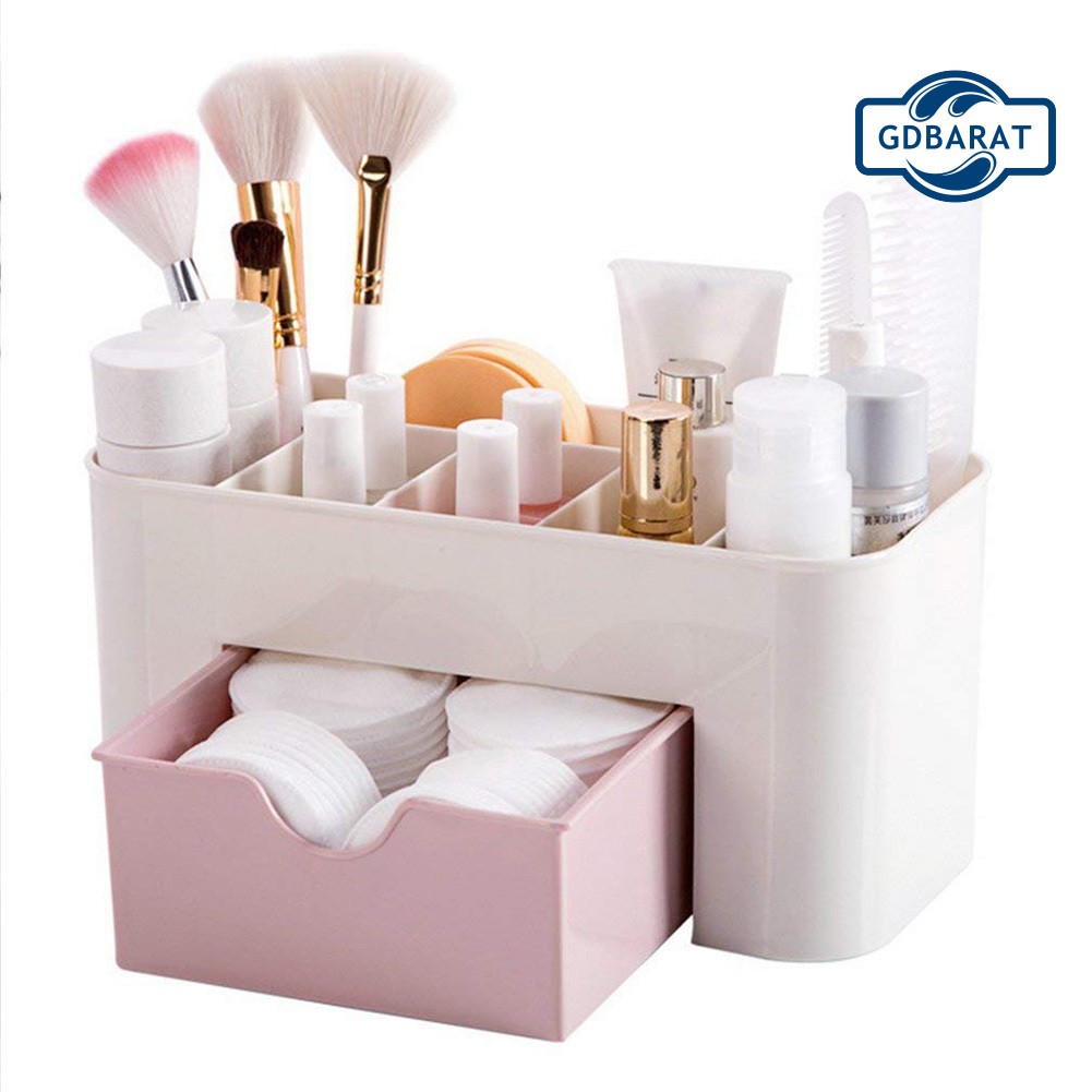 Hộp Nhựa Nhiều Ngăn Đựng Đồ Trang Điểm Để Bàn Tiện Dụng