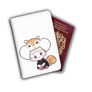 Ví bọc hộ chiếu (passport) hình chibi Baekhyun EXO - mã EXO00013 có in theo yêu cầu