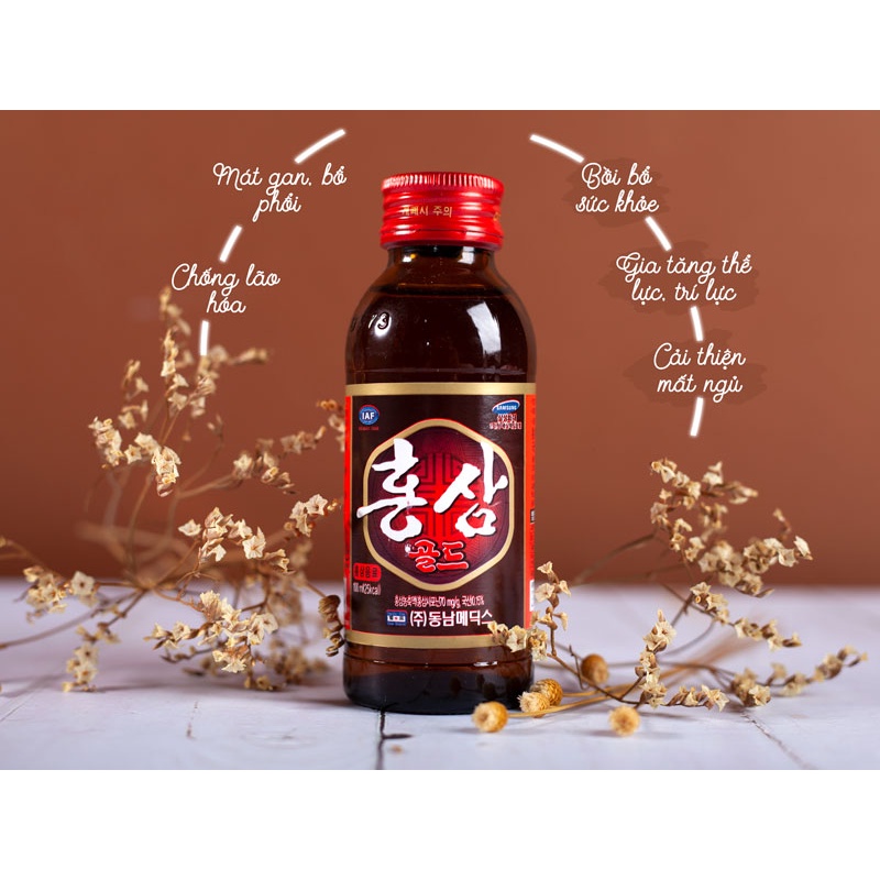 [ BÁN SỈ] 1 thùng nước hồng sâm Hàn quốc 100 chai mỗi chai 100ml tăng cường sức khoẻ