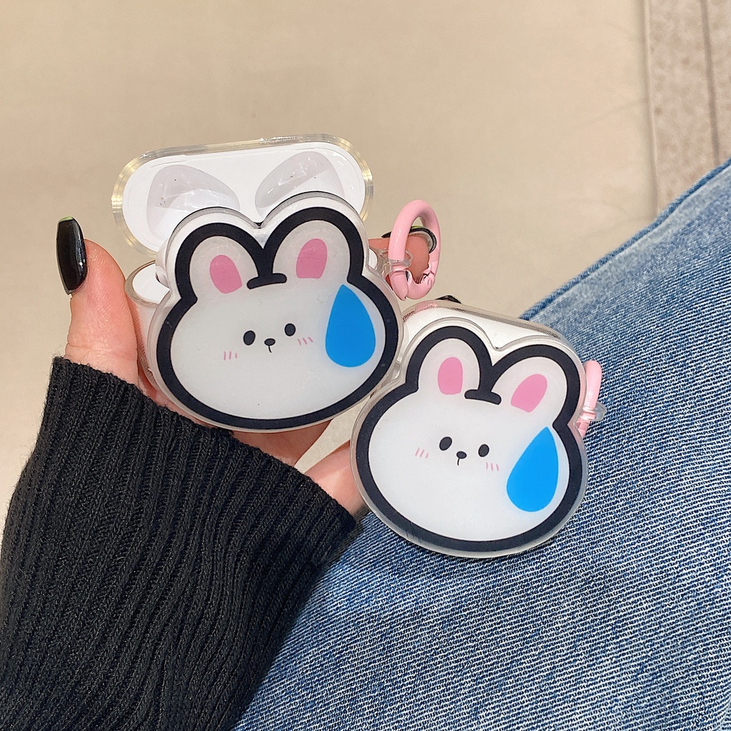 Vỏ Bảo Vệ Hộp Sạc Tai Nghe AirPods 1 2 pro 3 2021 gen3 Bằng Tpu Mềm Trong Suốt Hình Động Vật Dễ Thương Có Móc Treo Tiện Dụng
