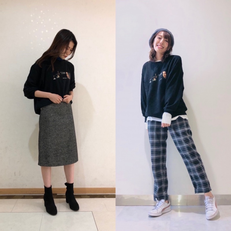Áo nỉ da cá nữ cổ tròn thời trang, trẻ trung dòng UT của UNIQLO