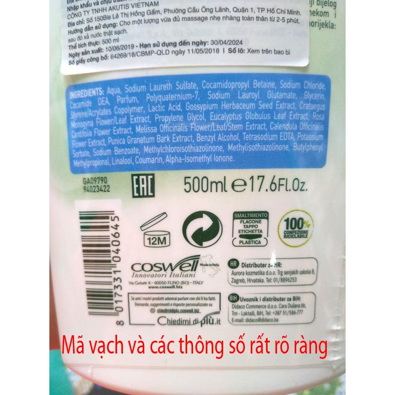 Sữa tắm Malizia 1000ml của Ý | BigBuy360 - bigbuy360.vn