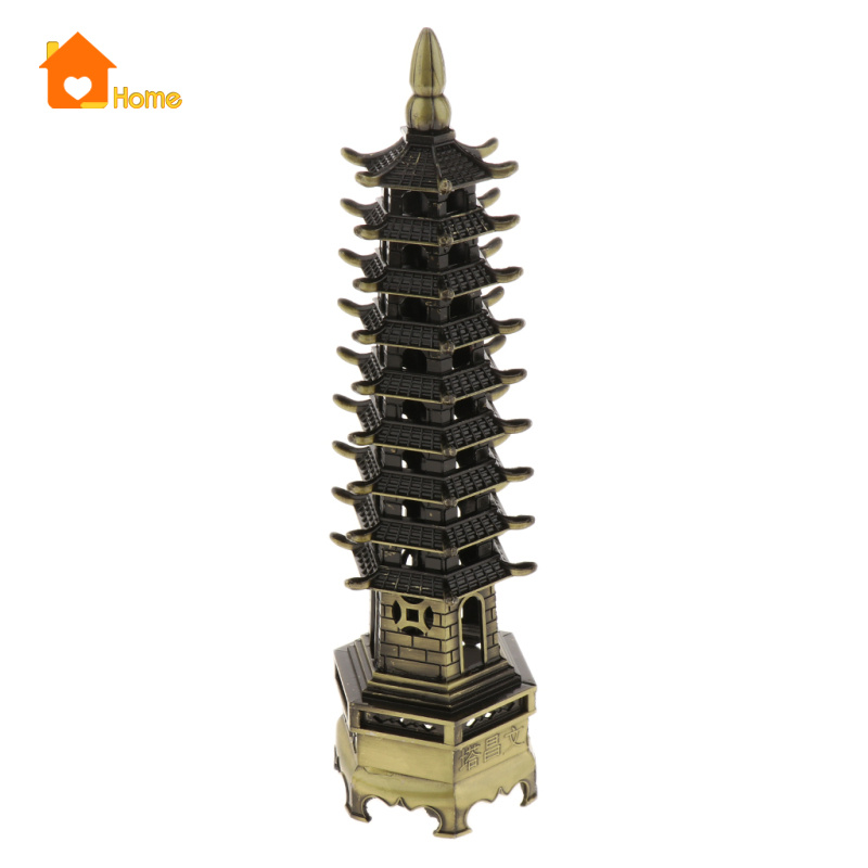 Đồ trang trí Tháp Phật Giáo Bằng Hợp Kim Kẽm 13cm