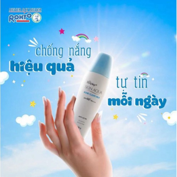 Sữa Chống Nắng Dưỡng Da Ngừa Mụn Sunplay Skin Aqua Acne Clear Milk SPF50+/PA++++ 25g C584