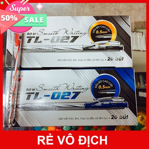 1 hộp bút bi TL 027 ( 20 cái)-chuẩn công ty