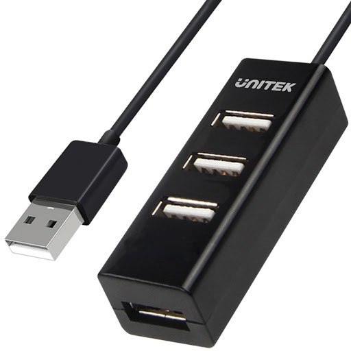 Hub USB bộ chia cồng usb từ 1 ra 4 cổng UNITEK Y2140 USB 2.0 dây dài 80cm