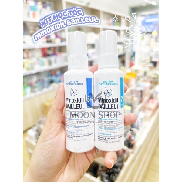 XỊT MỌ:C TÓC MINOXIDIL BAILLEUL 60ML