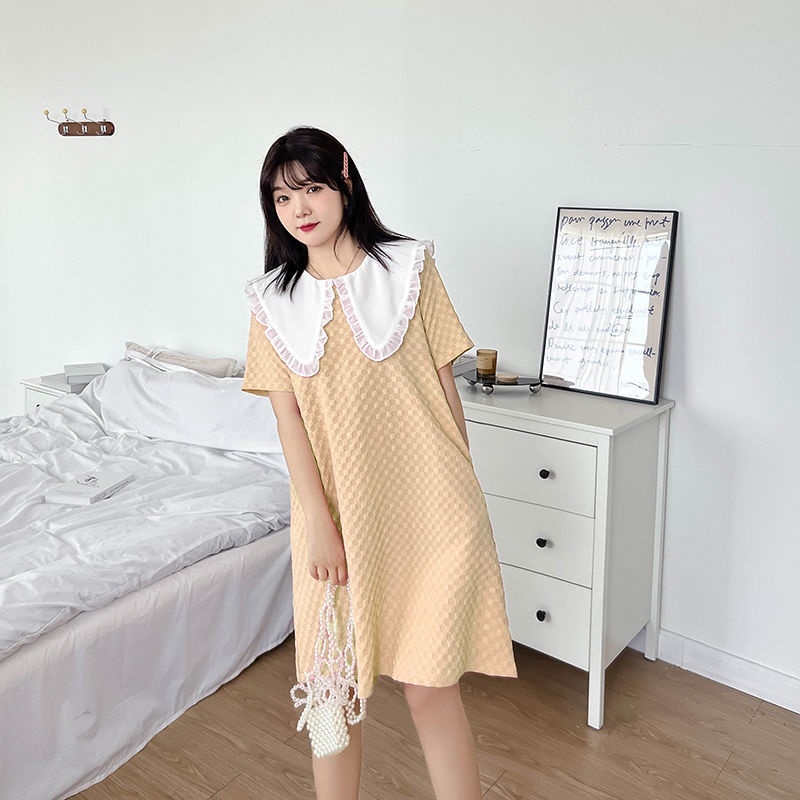 Vaky Xu Ng Đầm Thun Tay Ngắn Dáng Ôm Che Bụng Cỡ Lớn Thời Trang Mùa Hè Cho Nữ