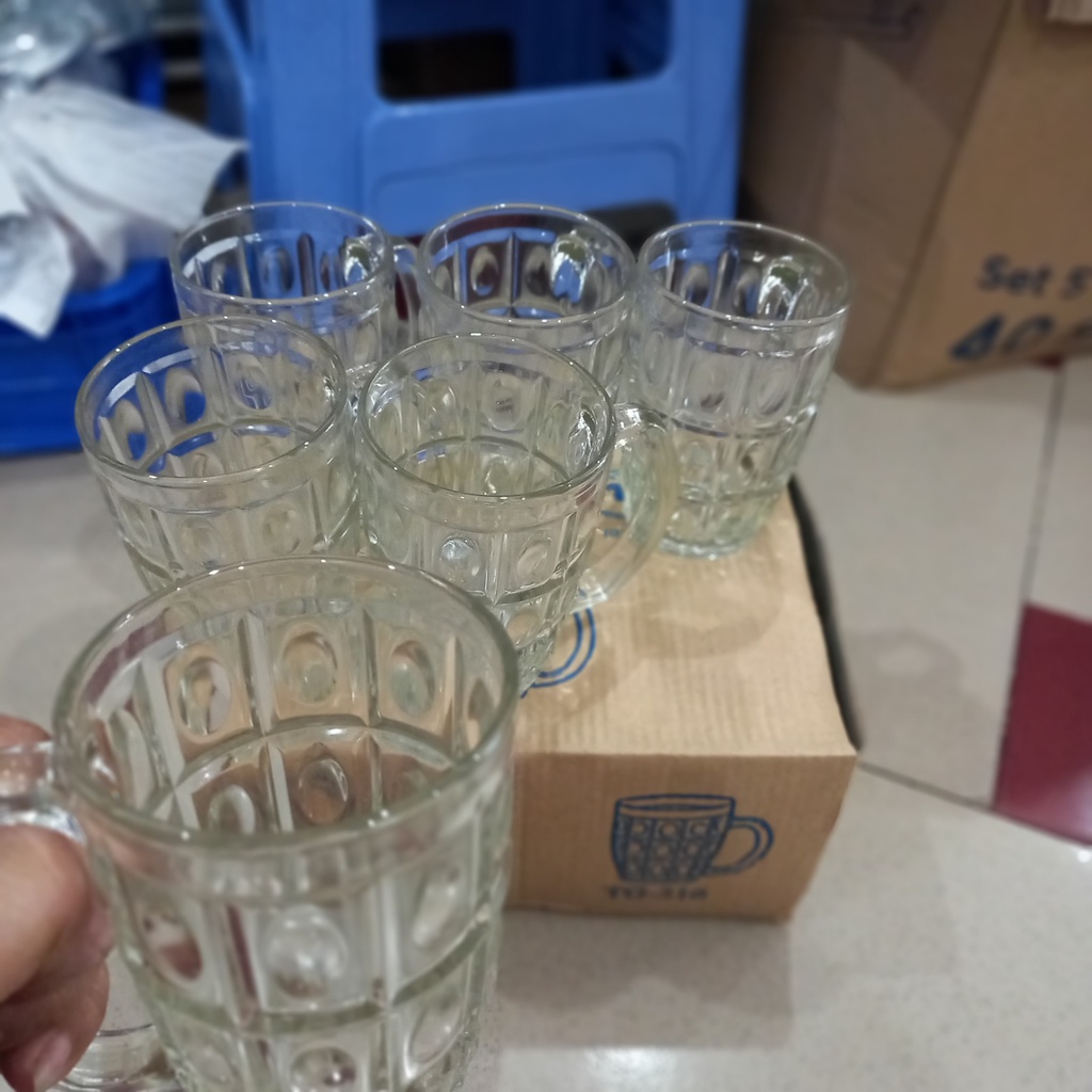 Bộ 6 ly bia thủy tinh Mãng Cầu 375ML